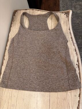 Athleta Softluxe Heathered Brown Racerback Tank Top. Worn twice. Like New!